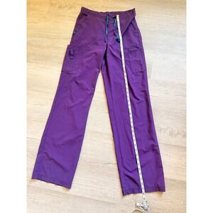 Carhartt purple scrubs Cross-flex Utility Boot Cut Cargo Pants drawstring tall S